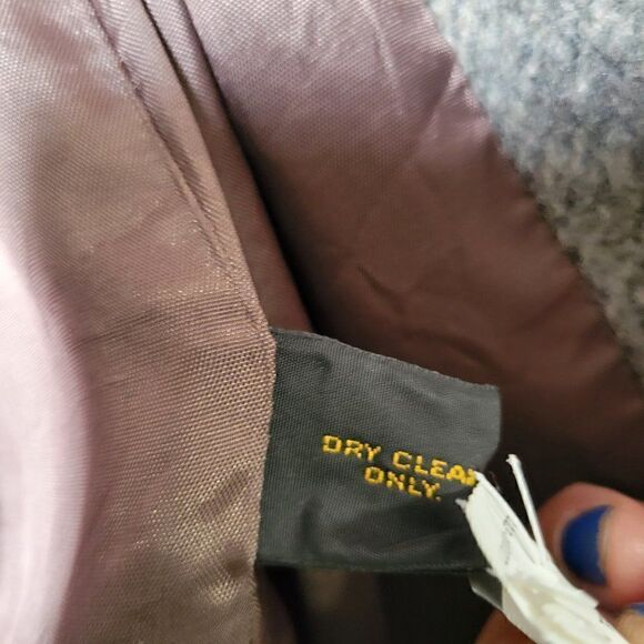 EXCELLENT USED FRENCH COUNTRY EXPRESS PLAID WOOL BLEND LAPEL JACKET COAT SIZE S - Picture 15 of 16